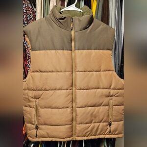 Outdoor Life Olive and Tan Vest